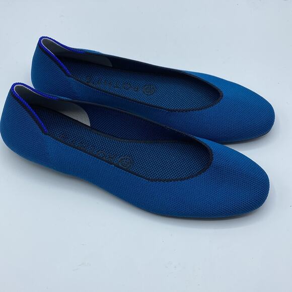Rothy’s Pacific Blue Square Flats Size 8.5 - Picture 7 of 15